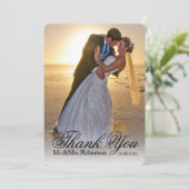 感謝のメモ | シンプルな結婚式の写真 サンキューカード (スタンド正面)