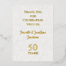 感謝のメモ 50周年 ゴールド