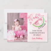 感謝のメロン！ワタメロン写真ありがとう 招待状 (正面)