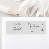 感謝のモダン休日を書く ラベル (インサイチュ)