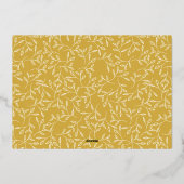 感謝のモダン台本の写真感謝の金ゴールド 箔シーズンカード (裏面)