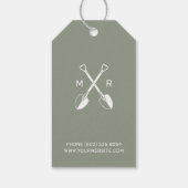 感謝のロゴとイニシャル |ビジネスギフトラベル ギフトタグ (裏面)