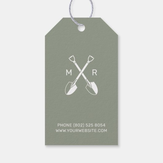 感謝のロゴとイニシャル |ビジネスギフトラベル ギフトタグ (裏面)