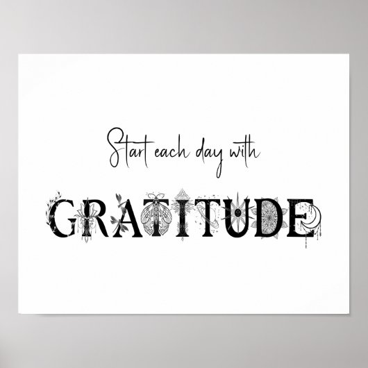 感謝のロータスムーンスピリチュアルで毎日を開始 ポスター (正面)