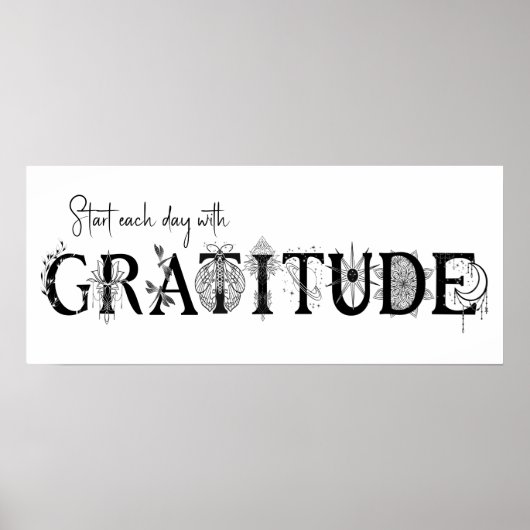 感謝のロータスムーンスピリチュアルで毎日を開始 ポスター (正面)