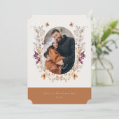 感謝のワイルドフラワーボホ感謝のフォトカード シーズンカード (スタンド正面)