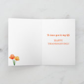 感謝のワイルドフラワー感謝オレンジ シーズンカード (内部)