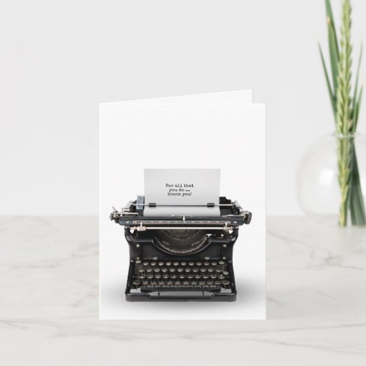 感謝のヴィンテージタイプライター サンキューカード (正面)