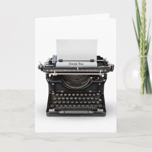 感謝のヴィンテージタイプライター サンキューカード (正面)
