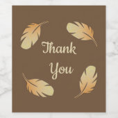 感謝の一般的な感謝の羽のパターン ワインラベル (シングルラベル)