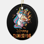 感謝の一角獣トルコ幸せな感謝の贈り物 セラミックオーナメント (左)