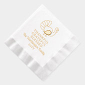 感謝の七面鳥ありがた賛美い 箔ナプキン (右)