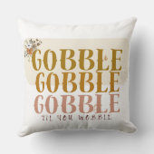 感謝の七面鳥ぐらつかせるまでゴブル クッション (裏面)