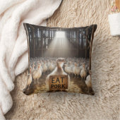 感謝の七面鳥と食べポークサイン クッション (ブランケット)