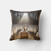 感謝の七面鳥と食べポークサイン クッション (裏面)