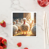 感謝の七面鳥と食べポークサイン スタンダードカクテルナプキン (インサイチュ)