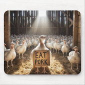 感謝の七面鳥と食べポークサイン マウスパッド (正面)