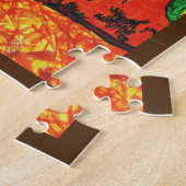 感謝の七面鳥をジグソー走パズルに ジグソーパズル (側面)