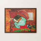 感謝の七面鳥をジグソー走パズルに ジグソーパズル (横)