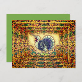 感謝の七面鳥ユニコーンお洒落、ファンタジー。 シーズンポストカード