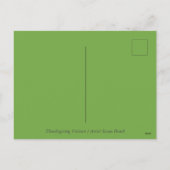 感謝の七面鳥ユニコーンお洒落、ファンタジー。 シーズンポストカード (裏面)