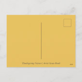 感謝の七面鳥ユニコーンお洒落、ファンタジー。 シーズンポストカード (裏面)