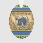 感謝の七面鳥ユニコーン，お洒落ファンタジー オーナメント (正面)