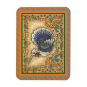 感謝の七面鳥ユニコーン，お洒落ファンタジー マグネット (縦)