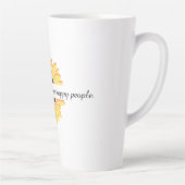 感謝の人々は幸せな人々であるパーソナライズ カフェラテマグ (右)