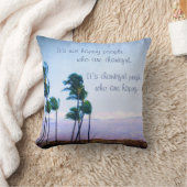 感謝の人ハッピーハワイハワイパーム引用文写真 クッション (ブランケット)