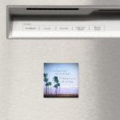 「感謝の人」ハワイのヤシの木の引用文写真 マグネット (インサイチュ (食洗機))