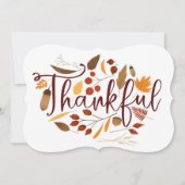 感謝の休日のフォトカード 招待状 (正面)