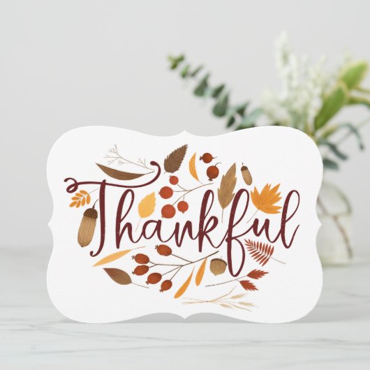 感謝の休日のフォトカード 招待状 (スタンド正面)