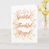 感謝の休日の賛美グリーティングカード カード (黄色い花)