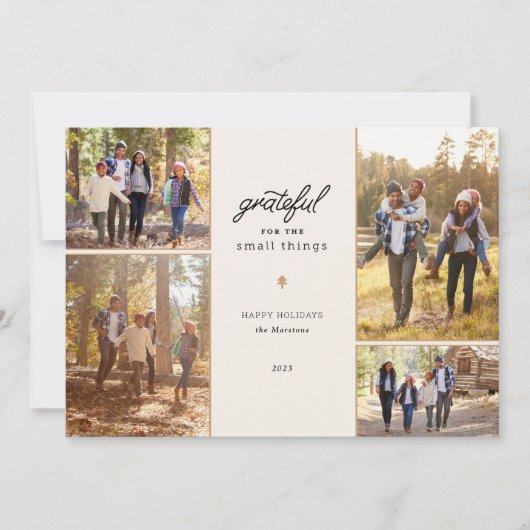 感謝の休日4枚写真カード シーズンカード (正面)