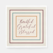 感謝の偉大な感謝祭賛美の秋 スタンダードランチョンナプキン (正面)