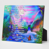 感謝の先祖詩のテーブルトッププラークとイーゼル フォトプラーク (側面)