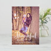 感謝の写真お洒落幸せな感謝祭 シーズンカード (スタンド正面)
