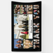 感謝の写真コラージュ 送別 引退パーティー 横断幕 (縦)