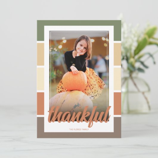 感謝の写真感謝祭カードまたは招待状 招待状 (スタンド正面)
