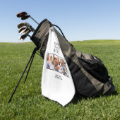 感謝の写真賛美感謝の感謝祭 ゴルフタオル (グリーン)