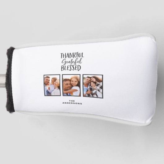 感謝の写真賛美感謝の感謝祭 ゴルフヘッドカバー (正面)