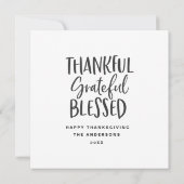 感謝の写真賛美感謝の感謝祭 セーブザデート (裏面)