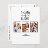 感謝の写真賛美感謝感謝祭フェイク ポストカード (正面/裏面)