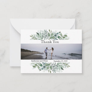 感謝の写真 ウェディング リーフ 予算 ノートカード