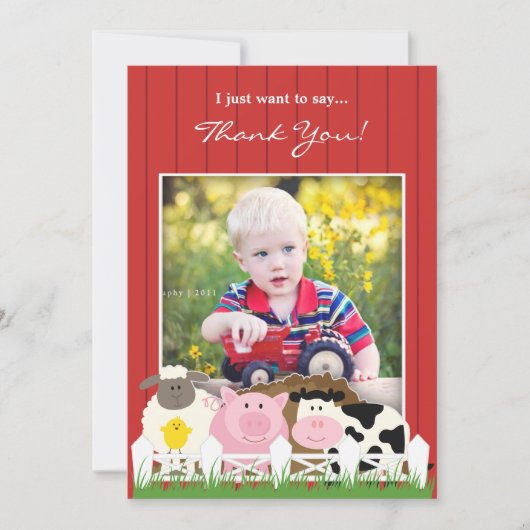 感謝の写真 ファーム フラット インビテーション (正面)