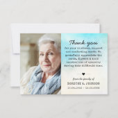 感謝の写真 葬儀 お悔やみ 悲嘆 喪失 カード (正面)