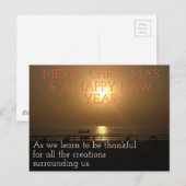 感謝の創造物に囲まれて。メリークリスマス ポストカード (正面/裏面)