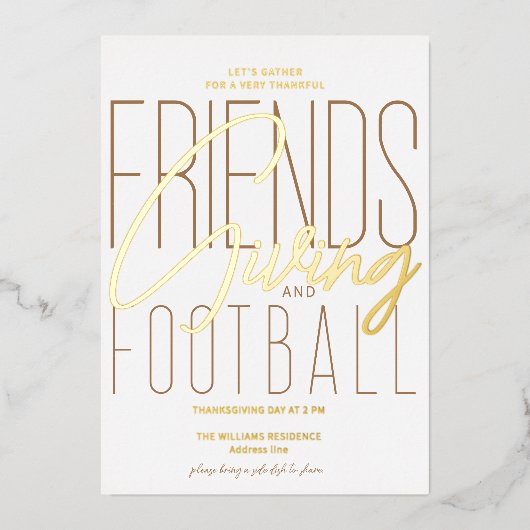 感謝の友情サッカー感謝の気持ちパーティー 箔招待状 (正面)