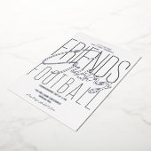 感謝の友情サッカー感謝の気持ちパーティー 箔招待状 (回転した状態)